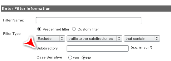 Predefined Filter Subdirectory