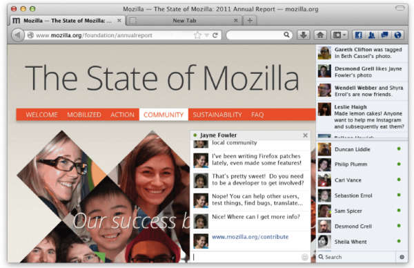 New Firefox adds Facebook integration
