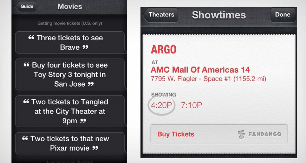 Siri can buy movie tickets next iOS