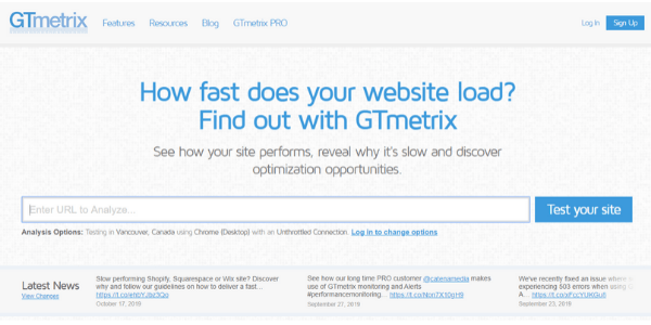 gtmetrix tool