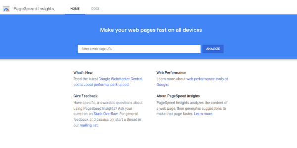 google page speed insights