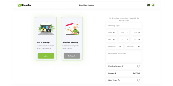 schedule meeting - zingallo