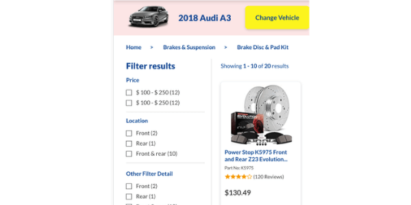 online auto parts store