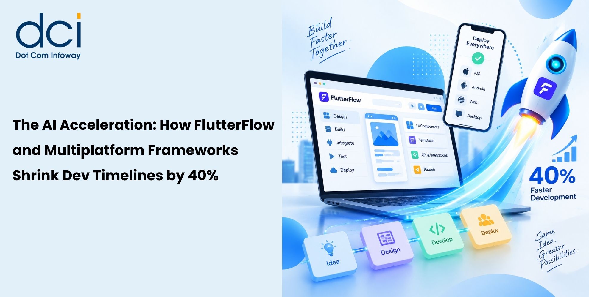 The AI Acceleration: How FlutterFlow and Multiplatform Frameworks Shrink Dev Timelines by 40%